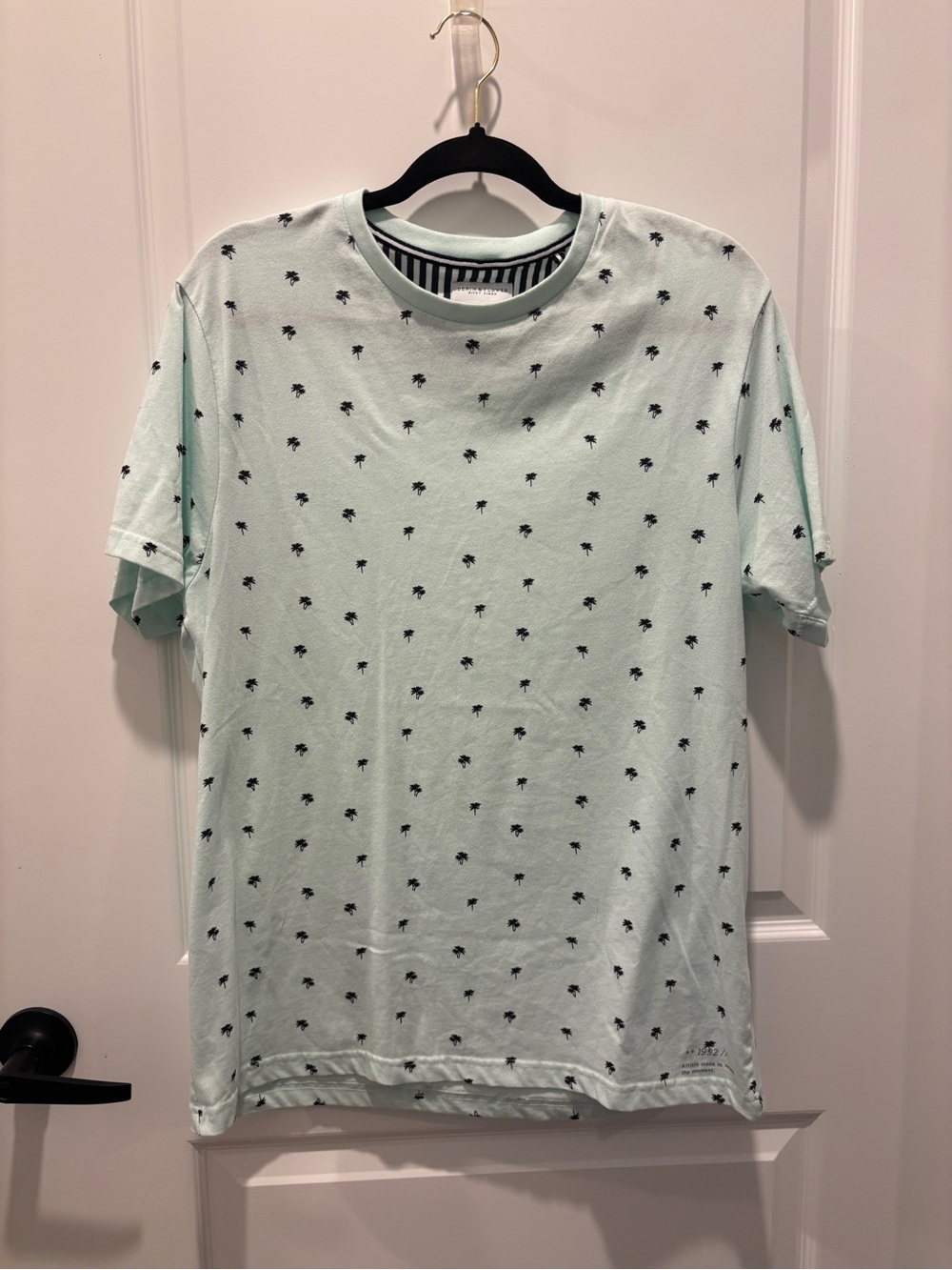Denim & Flower Mint Green Palm-Print Short Sleeve Tee